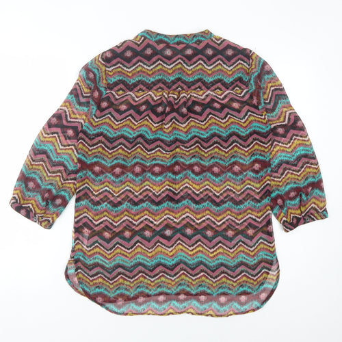 ONLY Women’s Multicoloured Geometric Blouse Size 8