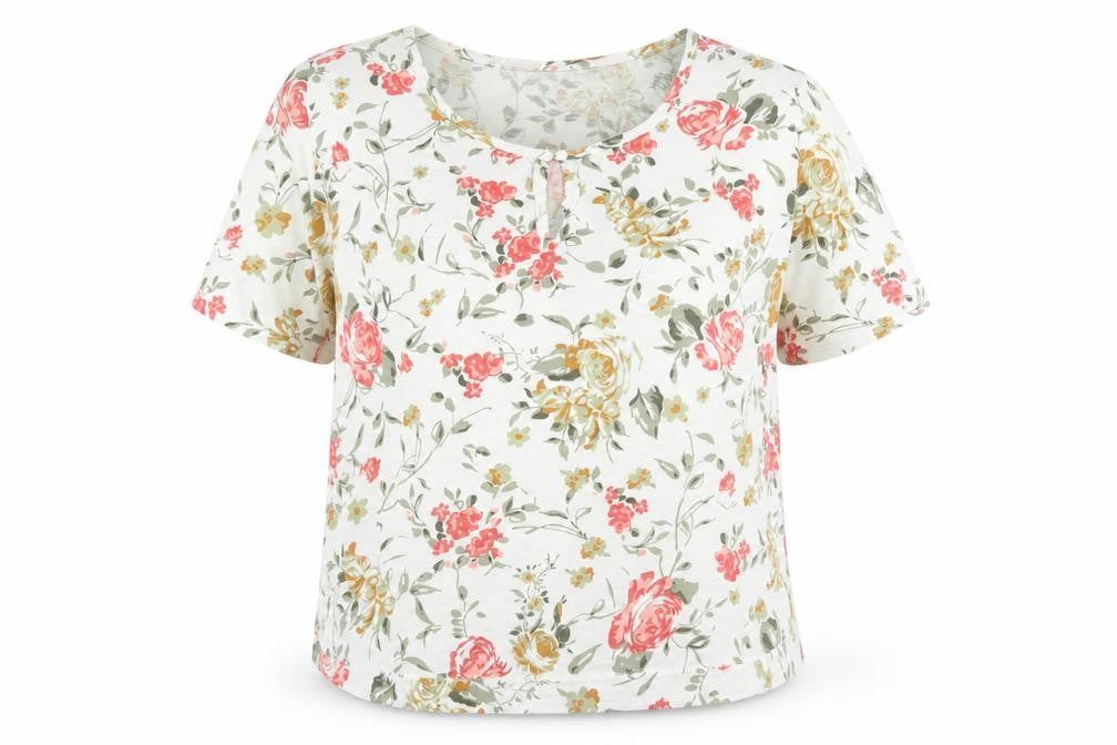Front view of Isle Women's Multicoloured Floral Blouse, size M
