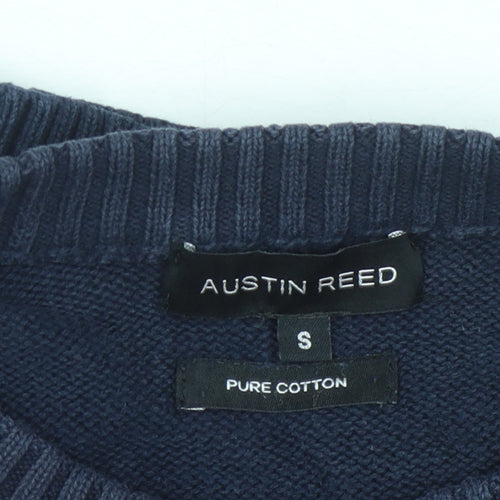 Austin Reed Men's Blue S Pullover Jumper, Crew Neck