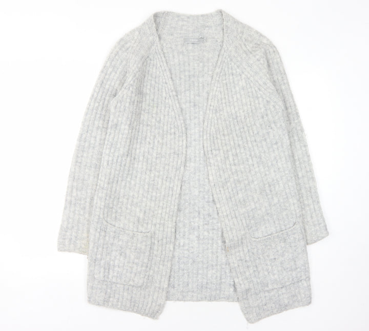 Fransa Women's Grey Chunky-Knit Cardigan, Size S