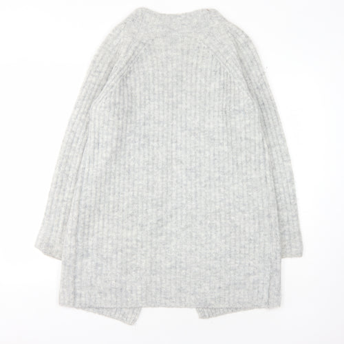 Fransa Women's Grey Chunky-Knit Cardigan, Size S