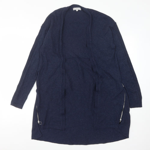 Red Herring Women's Blue Cardigan, Size 10, Zip Accent