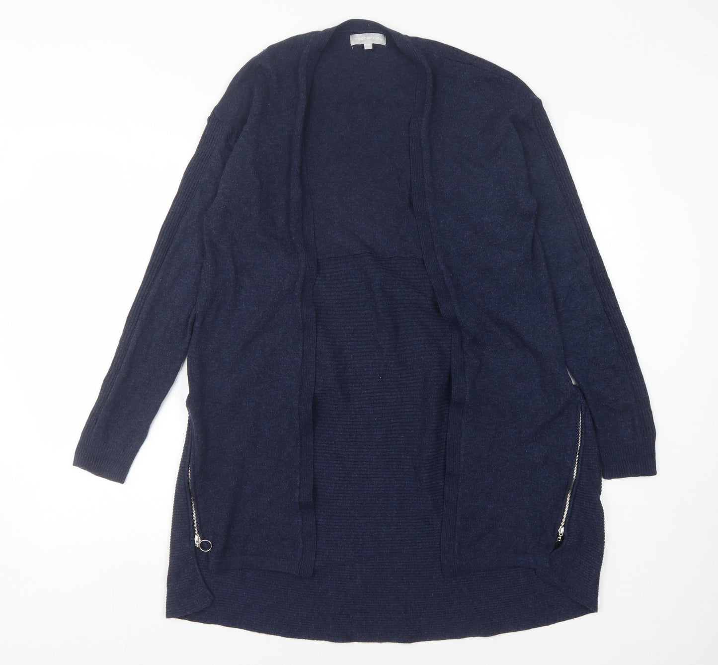 Red Herring Women's Blue Cardigan, Size 10, Zip Accent