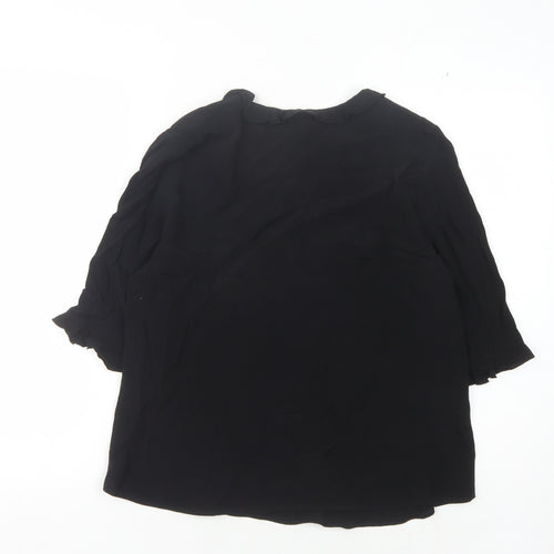 Marks & Spencer Women's Black Blouse, Size 8, Casual, Viscose
