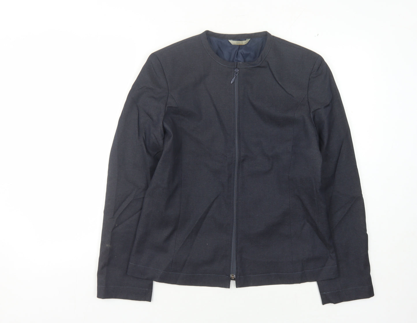 Marks and Spencer Women's Blue Classic Jacket Zip Size 10