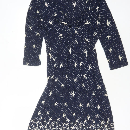 Fat Face Women's Blue Animal Print Dress Size 10