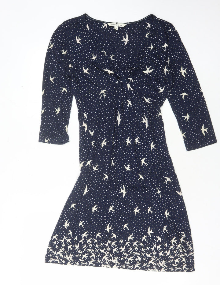 Fat Face Women's Blue Animal Print Dress Size 10