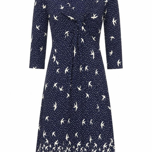 Fat Face Women's Blue Animal Print Dress Size 10