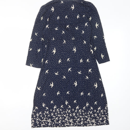 Fat Face Women's Blue Animal Print Dress Size 10