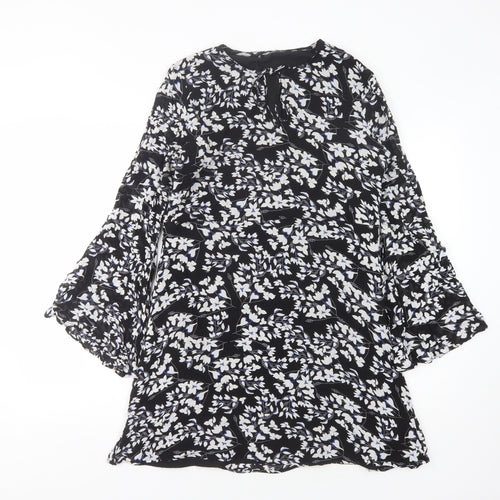 Mango Women's Black Floral XL Dress