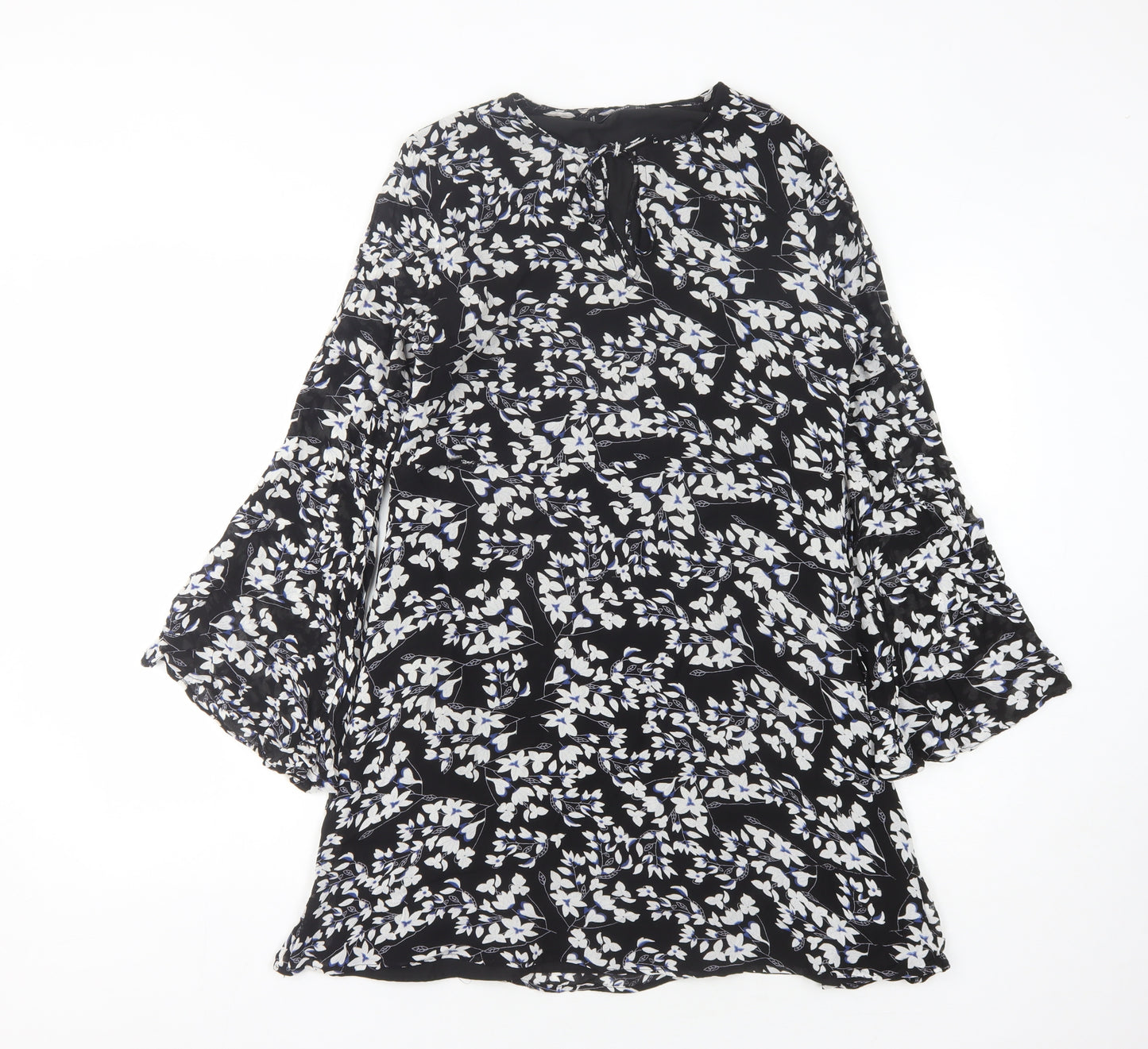 Mango Women's Black Floral XL Dress