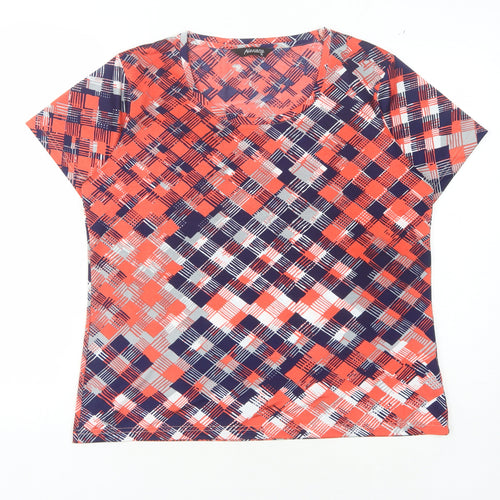 Alexara Women's Multicoloured Check T-Shirt Size 16
