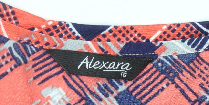 Alexara Women's Multicoloured Check T-Shirt Size 16