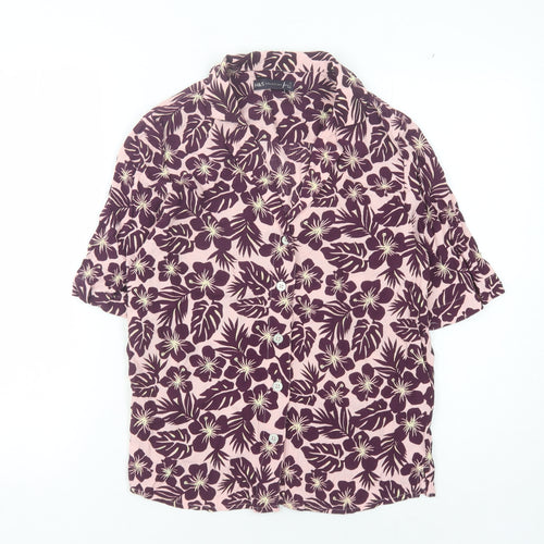 Marks and Spencer Women's Multicoloured Floral Button-Up Shirt