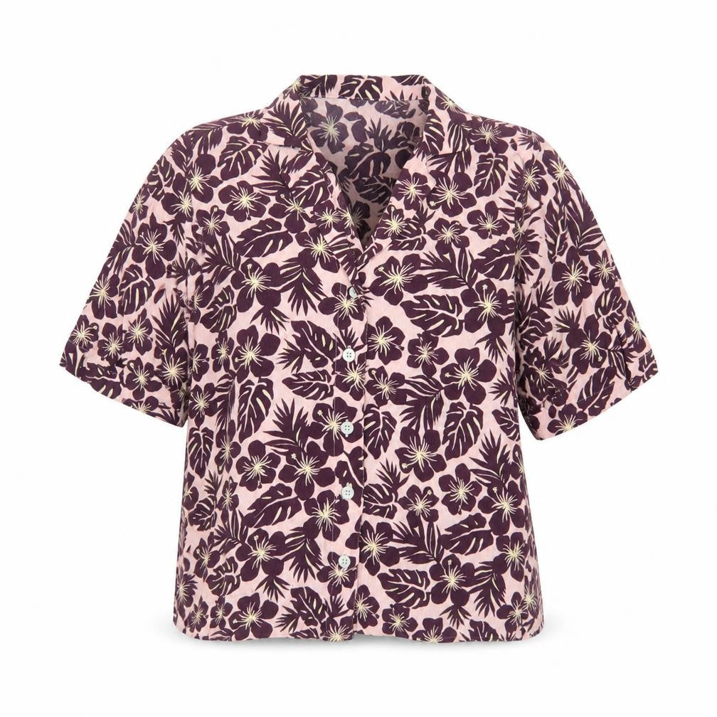 Front view of Marks & Spencer Women's Multicoloured Floral Button-Up Shirt