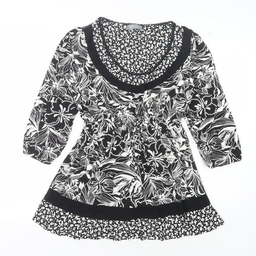 Per Una Women's Black Floral Blouse Size 14