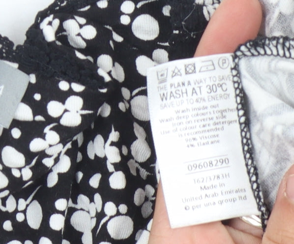 Per Una Women's Black Floral Blouse Size 14
