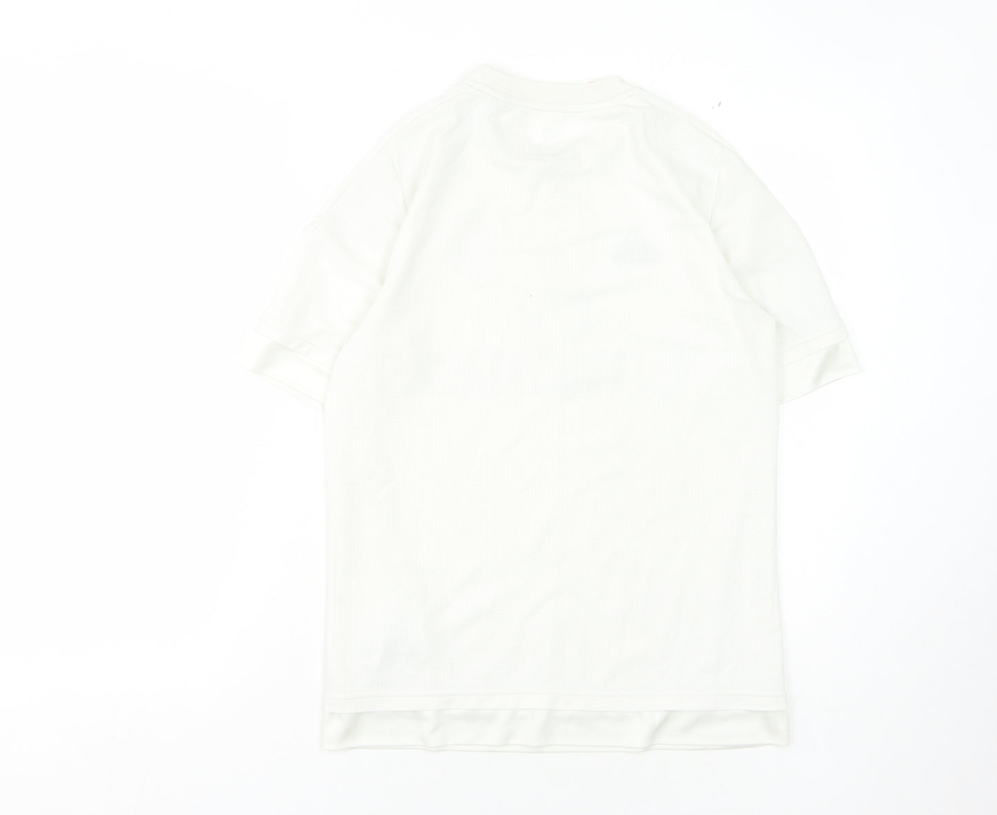 Adidas Boys White Football Jersey - M, Breathable, Sports