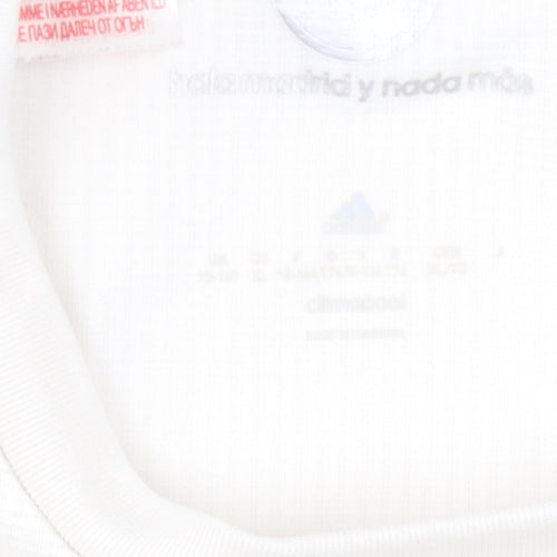 Adidas Boys White Football Jersey - M, Breathable, Sports