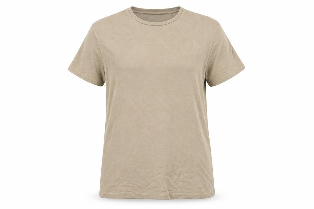 Front view of Zara unisex adults brown short sleeve jumper