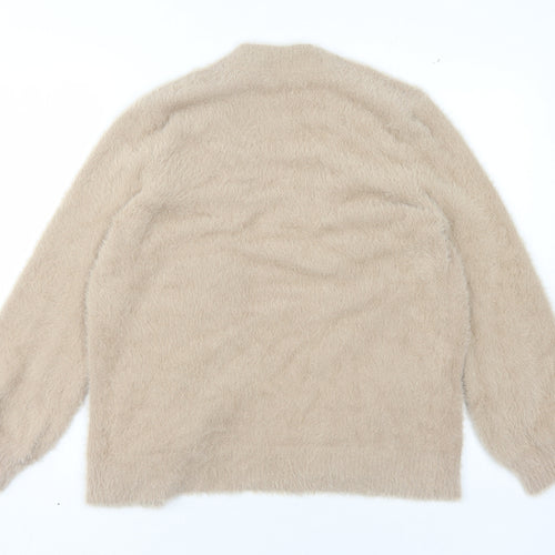 Next Girls Beige Cardigan, 11 Years, Soft Nylon, Long Sleeve