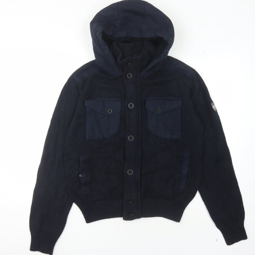 Eight Eight Three Police Men's Blue Cardigan Size 3