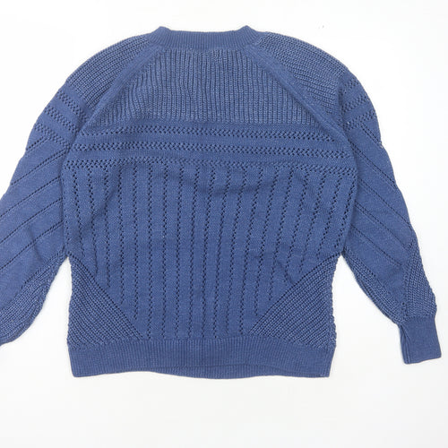Marks and Spencer Women’s Blue V-Neck Pullover Jumper M