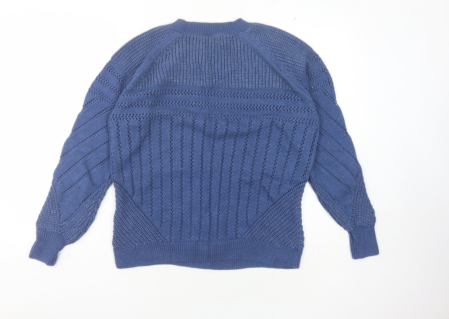 Marks and Spencer Women’s Blue V-Neck Pullover Jumper M