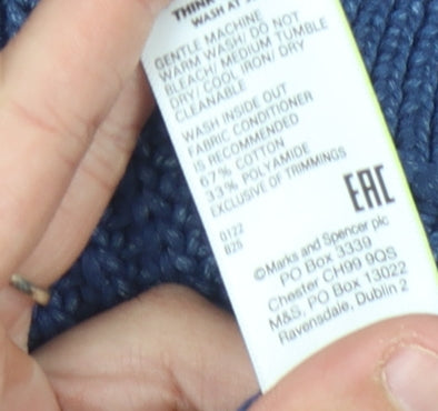 Marks and Spencer Women’s Blue V-Neck Pullover Jumper M