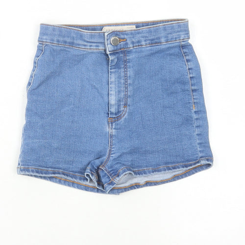 Topshop Women's Blue Denim Hot Pants Size 10 - High Rise