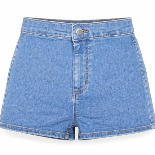 Topshop Women's Blue Denim Hot Pants Size 10 - High Rise