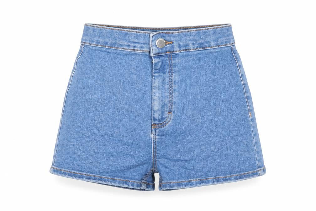 Topshop Women's Blue Denim Hot Pants Size 10 - High Rise