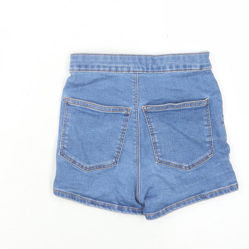 Topshop Women's Blue Denim Hot Pants Size 10 - High Rise