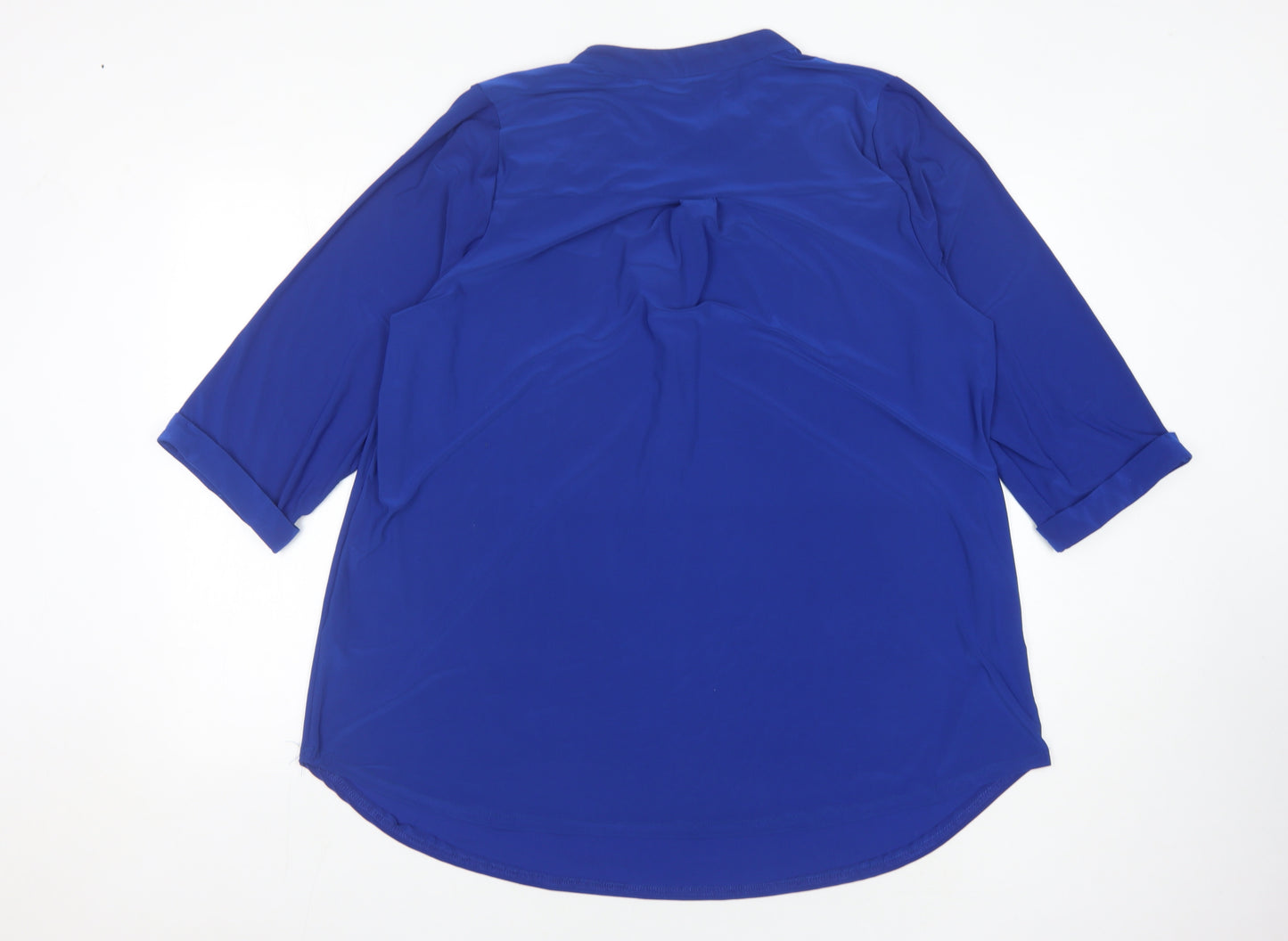 Yours Women's Blue Blouse, Plus Size 20, Button Front