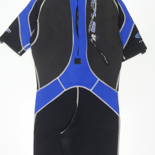 SOLA Men's Black/Blue XL Short Sleeve Wetsuit