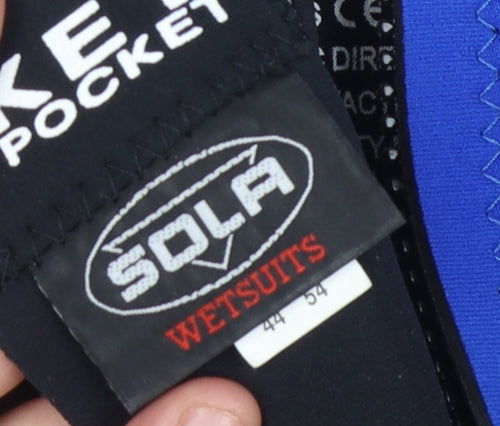 SOLA Men's Black/Blue XL Short Sleeve Wetsuit