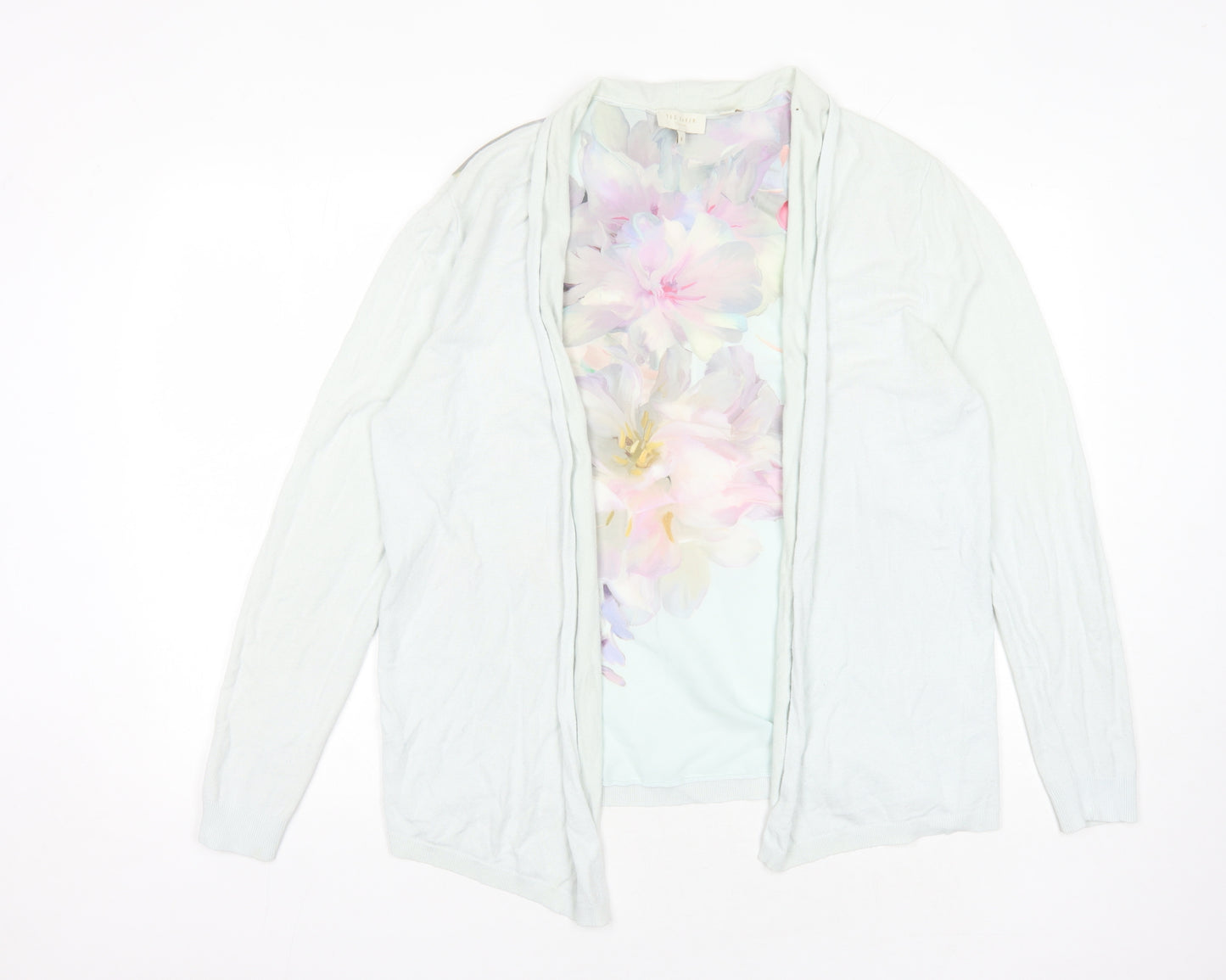 Ted Baker Women’s Multicoloured Floral Open Front Cardigan - Size L