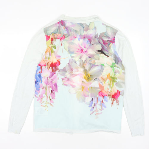 Ted Baker Women’s Multicoloured Floral Open Front Cardigan - Size L