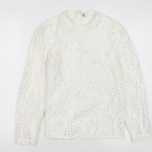 Only Women's White Long Sleeve Blouse Size 6