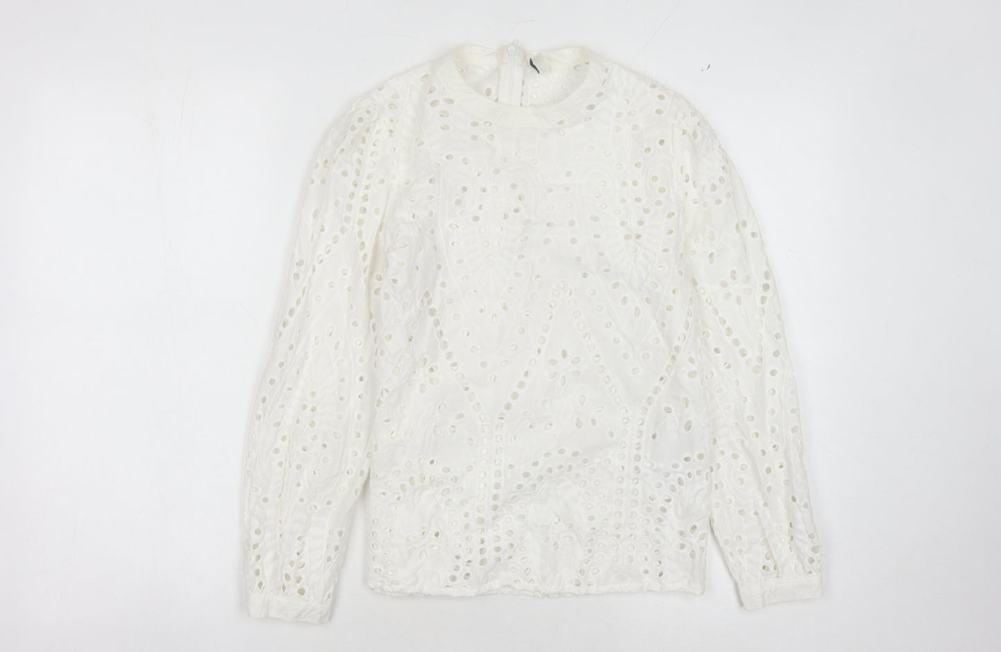 Only Women's White Long Sleeve Blouse Size 6