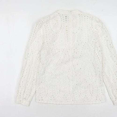 Only Women's White Long Sleeve Blouse Size 6