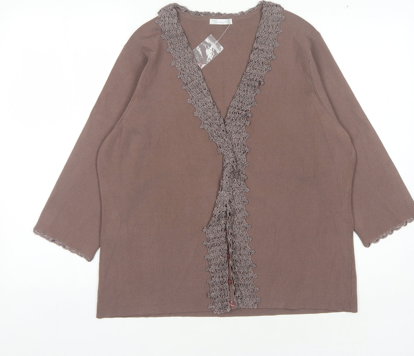 Berketex Women's Brown Cardigan Size 22