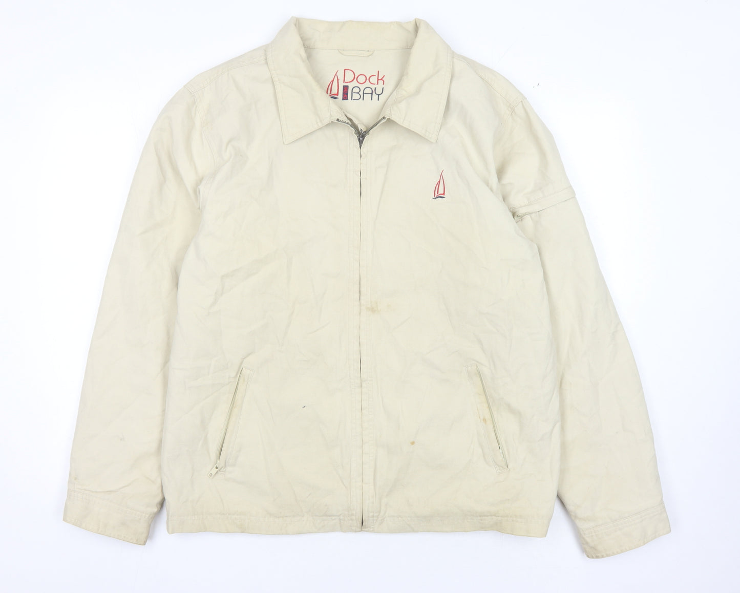 Dock of the Bay Men's Beige Cotton Anorak Jacket M