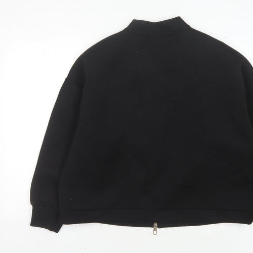Marks and Spencer Women's Black Zip Sweatshirt Size 14
