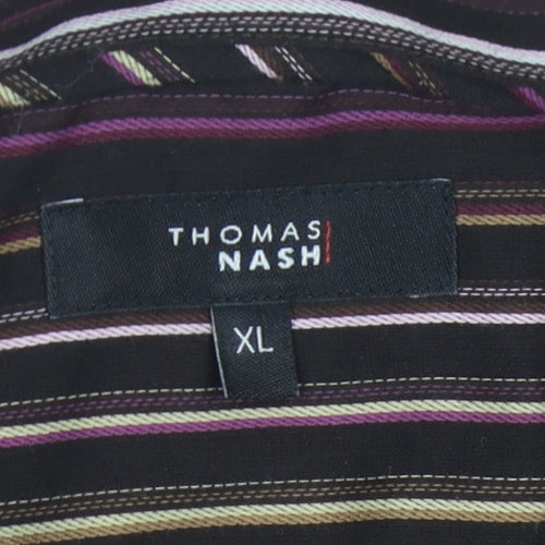 Thomas Nash Men's XL Multicoloured Striped Shirt