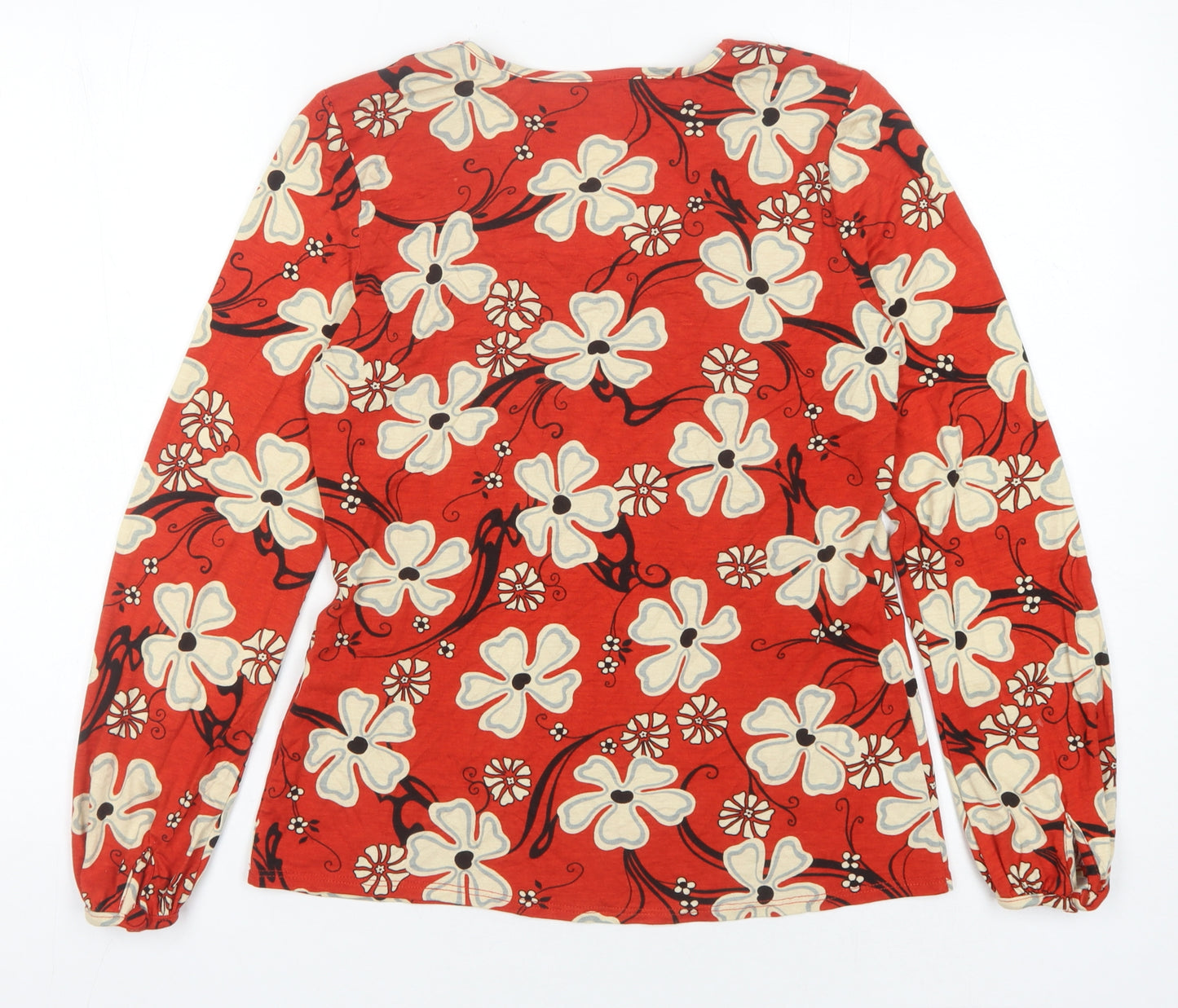 Wallis Women’s Red Floral Petite Blouse Size 12