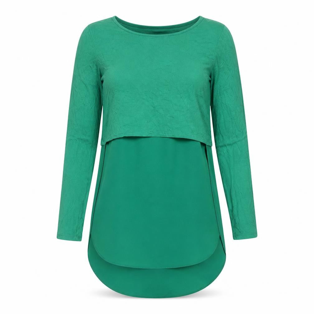 Front view of Phase Eight Women's Green Long Sleeve Dress, size 8