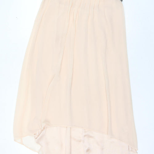 Warehouse Women's Ivory Hi-Low Shift Dress Size 10