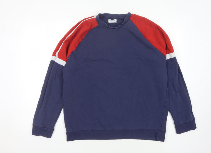 Topman Men's Blue Pullover Sweatshirt XL