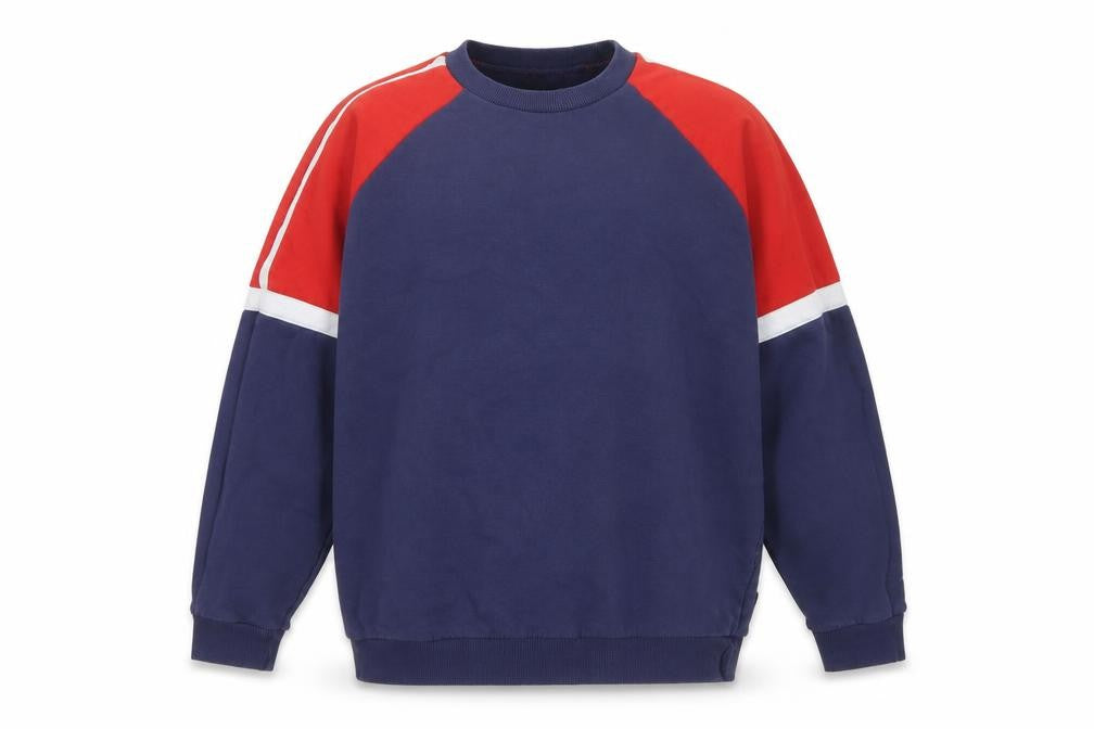 Front view of Topman Men's Blue Pullover Sweatshirt XL